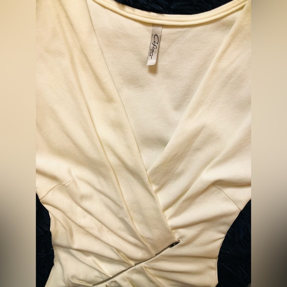 Cefian Front Ruched & Wrap Detail, Ruffle lace Hem Bodycon Dress. Size S - Picture 6 of 8